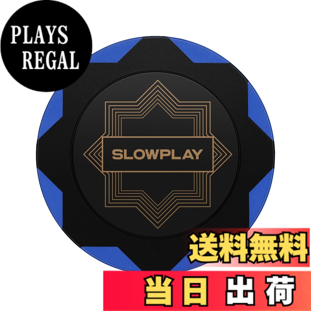 【送料無料】SLOWPLAY Nashクレイポーカーチップ 14g 重量感あるクレイチップ 40mm 大きめ 50枚入り ブルー（チップバリュー表記なし）