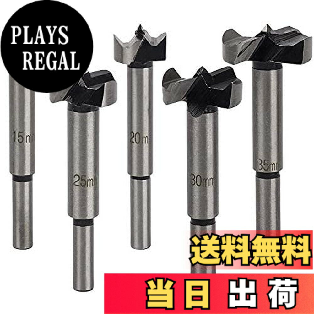 【送料無料】JUTOSU ボアビットセット - 木工ドリルビット 5本セット (15mm/20mm/25mm/30mm/35mm) 止め穴/斜め穴/重ね穴あけ作業に対応 DIY 切削工具