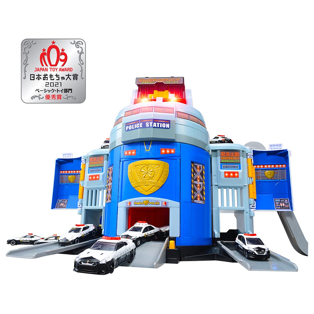 PLAYS REGALの【送料無料】タカラトミー(TAKARA TOMY) トミカワールド ぐるっと変形！Dxポリスステーション｜アングル3