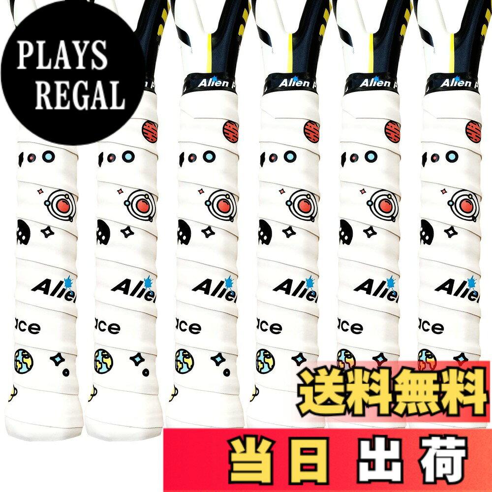 【送料無料】Alien Prosテニスラケットグリップテープ（6グリップ）-カット済みのドライタッチテニスグリップ-テニスオーバーグリップグリップテープテニスラケット-高性能のためにラケットを包みます（6グリップ）