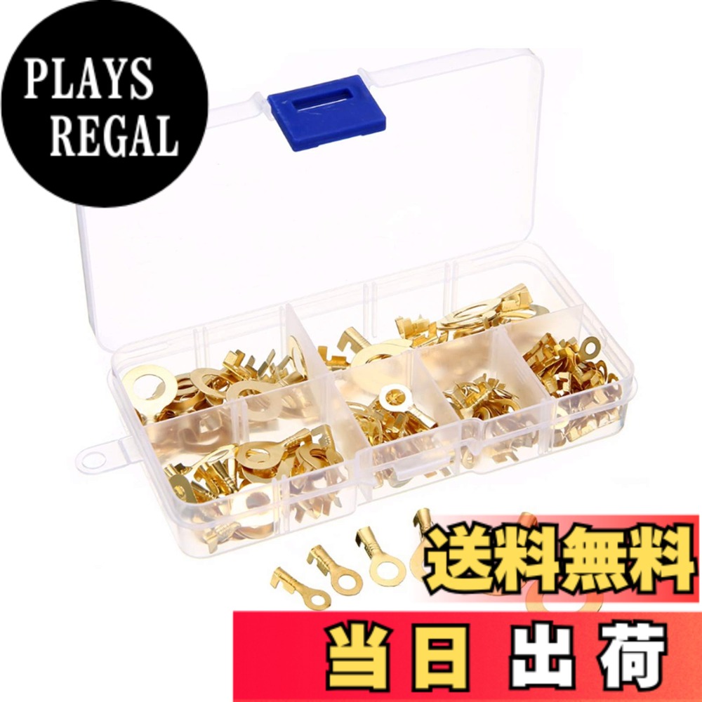 【送料無料】YFFSFDC 丸型端子セット 150個セット M3 M4 M5 M6 M8 M10キットコネクタキット 真鍮 リングケーブルラグ 丸型端子 銅ラグ 圧着ケーブル ワイヤ
