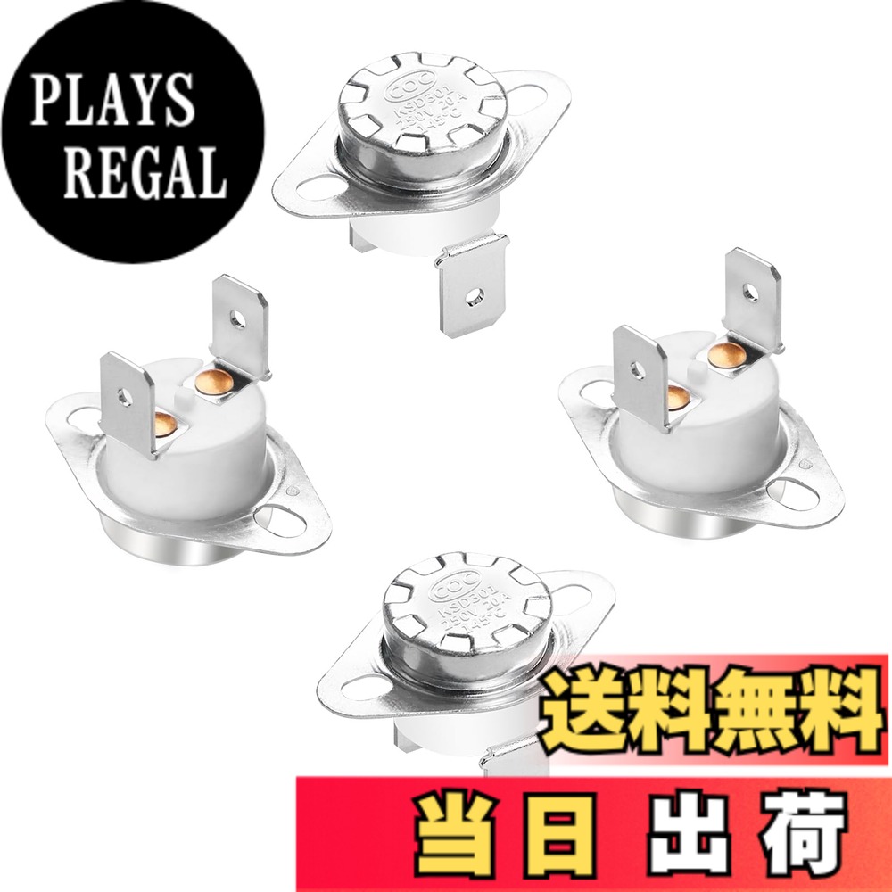 Rakuten - 【送料無料】Aopin熱制御スイッチKSD301通常閉鎖NC 150度250V高電流20Aサーモスタット温度スイッチ4個入り