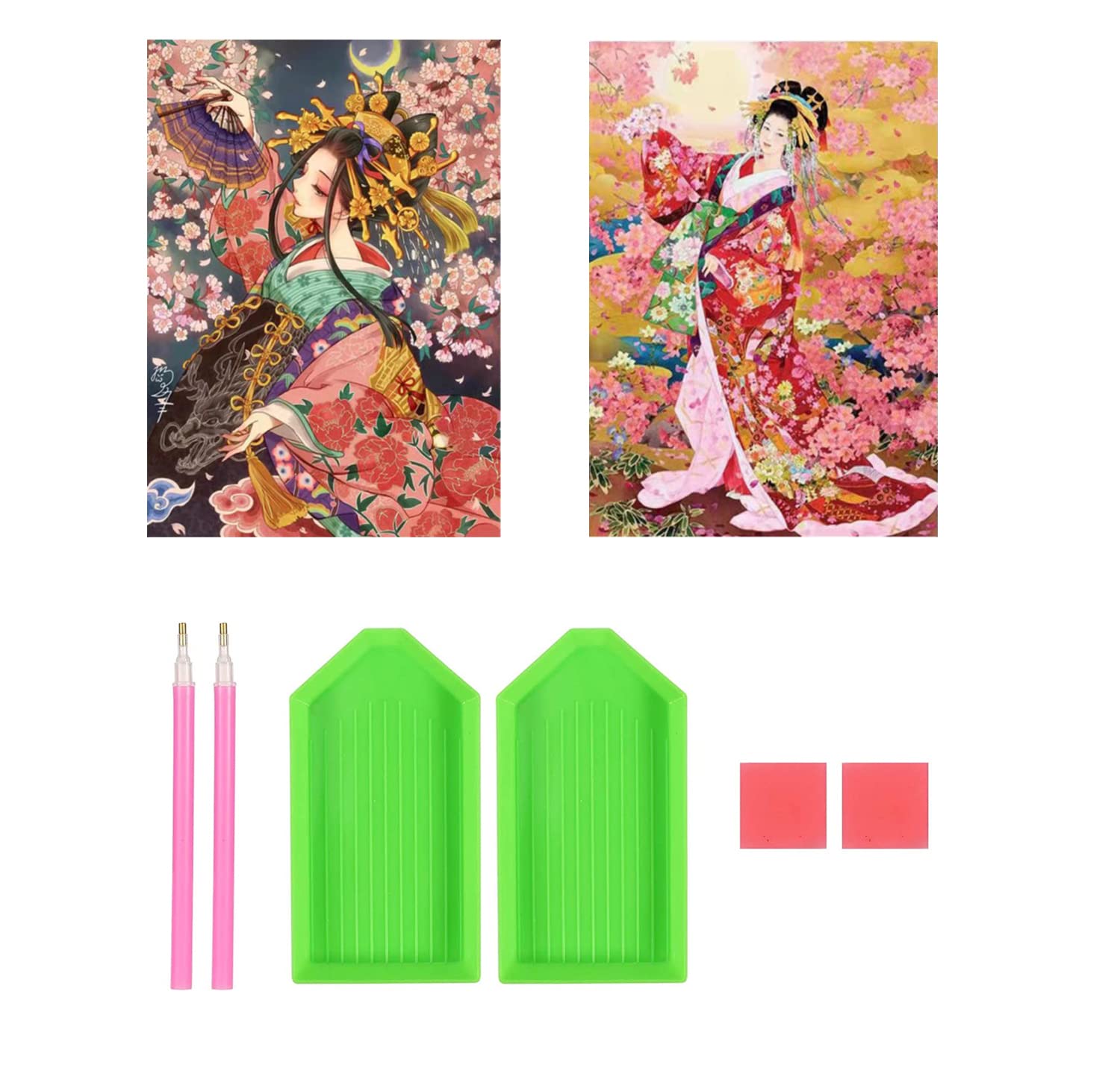 【送料無料】2枚セット 5Dダイヤモンドアート キット ダイアモンドビーズ絵画キット DIY・手作り絵画手芸キット 5D モザイクアート ハンドメイド かわいい 芸術品 装飾 ダイヤモンド塗装 全面貼り付けタイプ 30x40cm (スタイル4) — vista 3