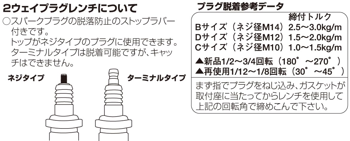 【送料無料】キタコ(KITACO) プラグレンチ 3WAY B・D・Cタイプ対応 ショート:全長7...