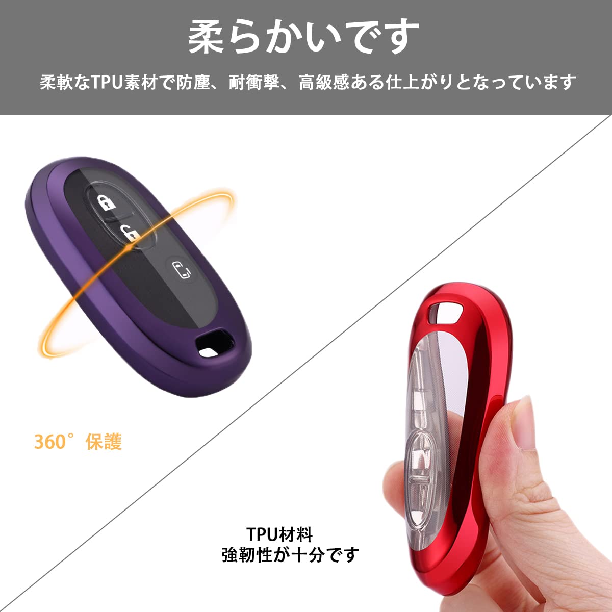 【送料無料】[AMACHER] SUZUKI スズキ 専用 アルト ワークス パレット ソリオ エブリイワゴン ラパン ワゴンR スティングレー スイフト バレーノ MR ワゴン ハスラー イグニス SX4 S-CROSS エスクード フレア ルークス キーケース キーカバー TPU 軽量 シリコン スタイリ plays23-10193123 PLAYS REGAL サンプル画像2