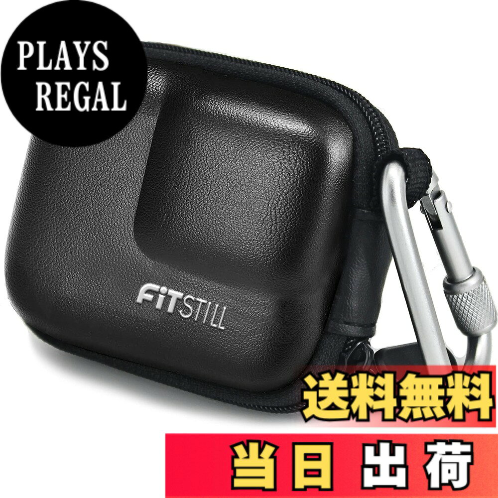 FitStill 黒のミニカメラバッグ Go Pro Hero 13/12/11/10/9/8/7 /(2018)/ 6/5 Blackの場合、ハードシェルトラベルオーガナイザー DJI Osmo Action 、AKASO、Campark、YIActionCameraなどに適しています