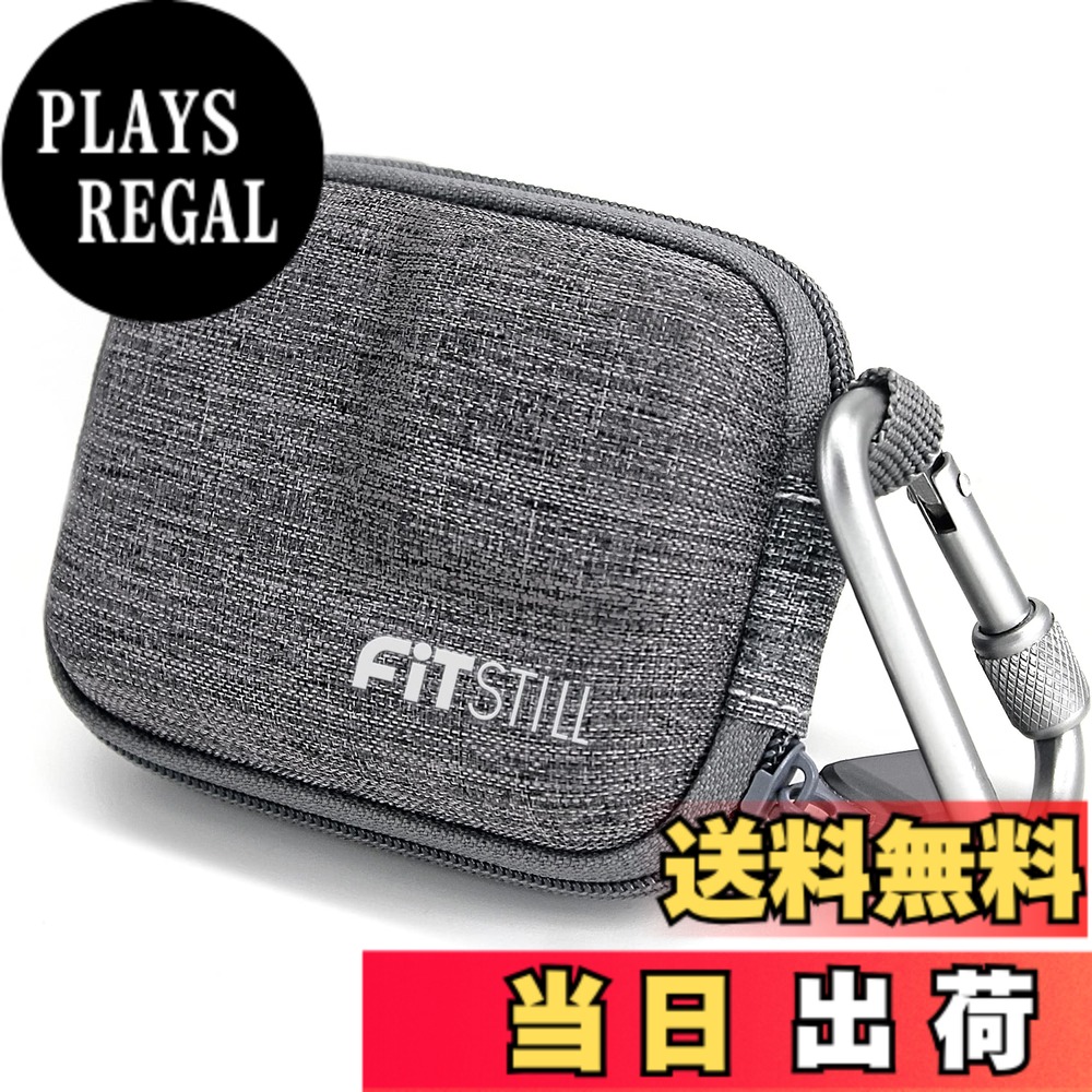 FitStill グレーのミニタープ織りカメラバッグ Go Pro Hero 13/12/11/10/9/8/7 /(2018)/ 6/5 Black の場合、 ハードシェルトラベルオーガナイザー DJI Osmo Action 2、AKASO、Campark、YIActionCameraなどに適しています
