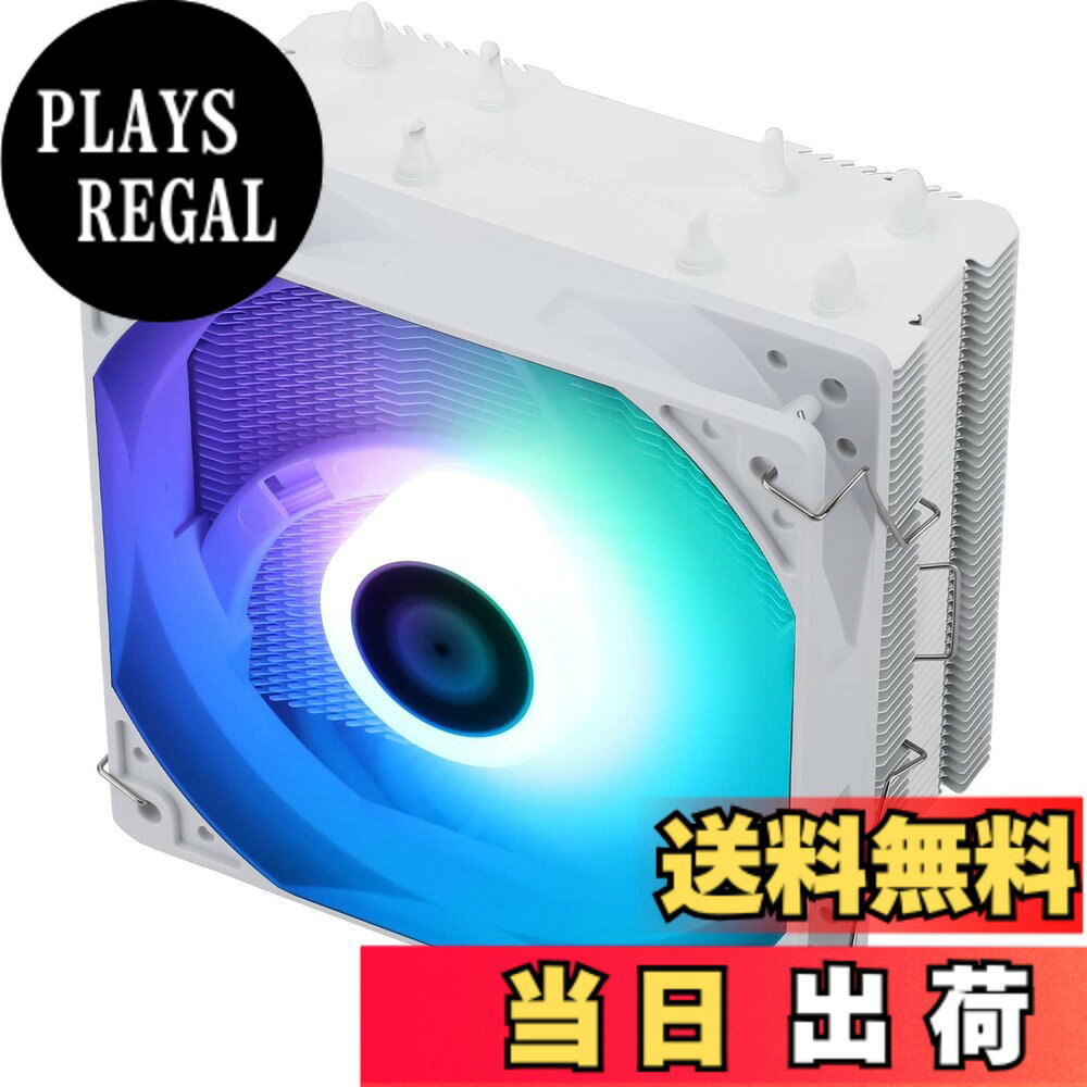 Thermalright AssassinX 120R SE White ARGB CPUエアクーラー、4本のホットパイプ、C 12CW-S PWM静音ファンCPUクーラー、S-FDBベアリング付き、AMD AM4/AM5 Intel LGA 1700/1150/1151/1200、PC冷却器に適用、AMD/Intel cpuクーラー、cpuファン、cpu fan、空