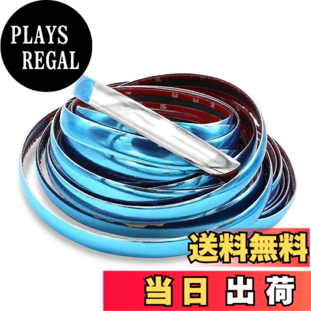 Takelablaze 車用 メッキテープ メッキモール ボディー バンパー 保護 プロテクター 長さ 全長5m 汎用 シルバー (幅10mm)