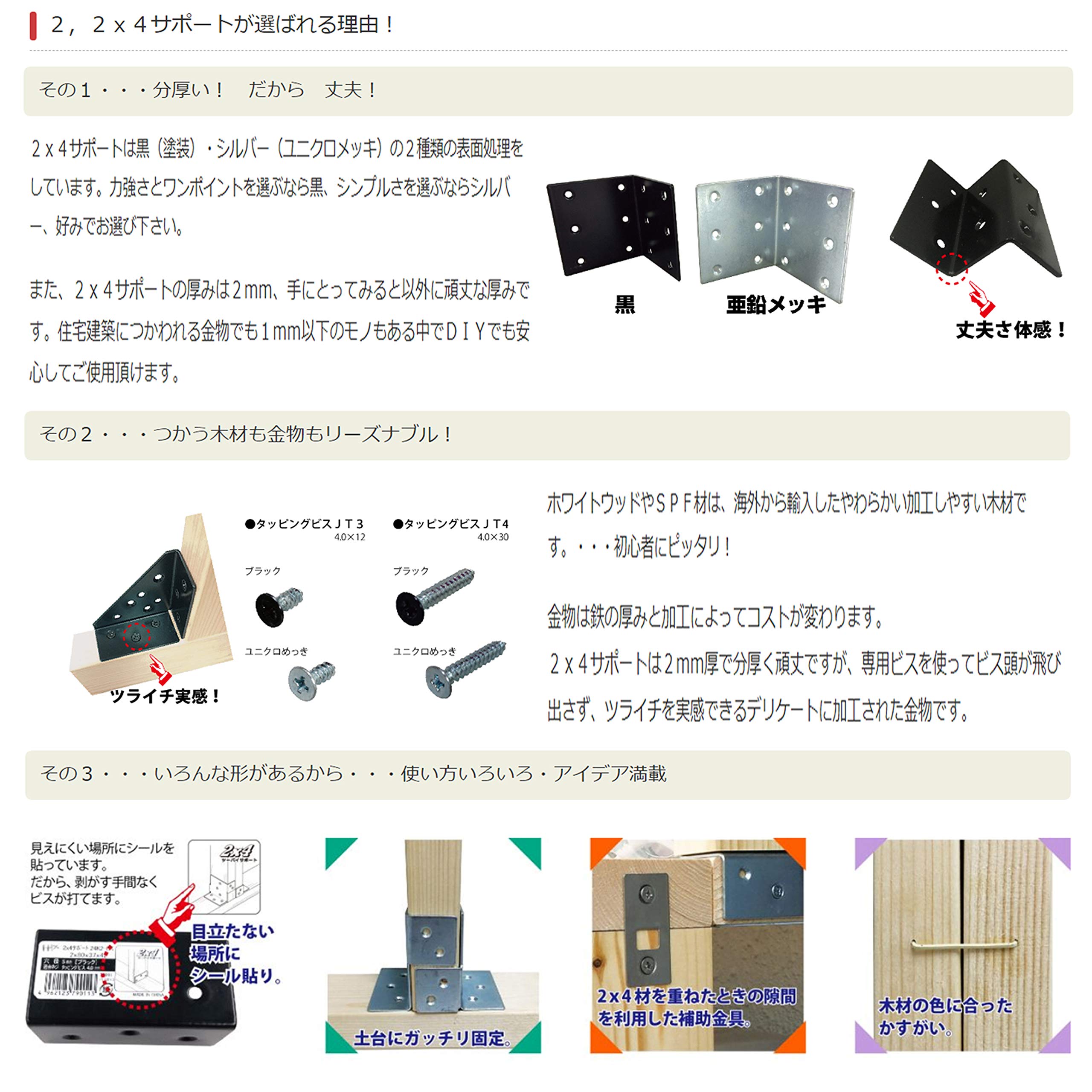 【送料無料】ダイドーハント (DAIDOHANT) (補強金物) タッピングビス2x4専用JT3-WH...
