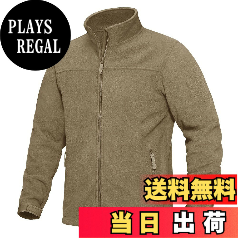 【送料無料】[KEFITEVD] ライダースジャケット メンズ 防風 アウトドア 作業着 釣り タクティカル フリースジャケット 裏起毛 防寒着 スキーウェア アウター 大きいサイズ ジャンパー 秋冬 カーキ 3XL