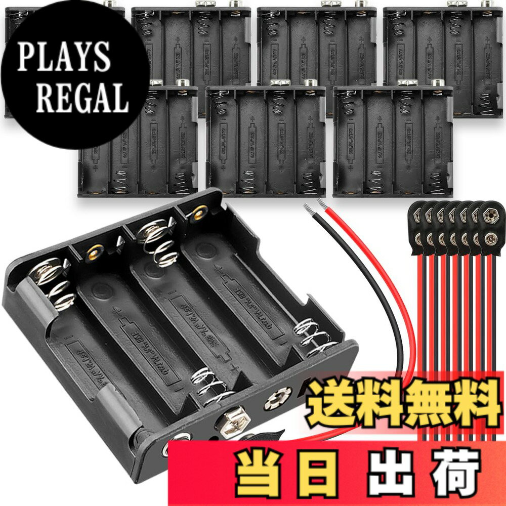 商品情報商品の説明仕様: バッテリーモデル: AA バッテリ コンパートメント スロットの数: 4 本体サイズ: 2.44 x 2.24 x 0.59 インチ / 6.2 x 5.7 x 1.5cm (長さx幅x高さ) 出力電圧：DC 6V 材質：プラスチックABS スナップ コネクタ ワイヤ ワイヤーの長さ: 150mm/5.9インチ ワイヤーゲージ: 24 AWG 赤線：正極 黒線：負極 パッケージ内容: 4 x 4 スロット単三電池ホルダー 4xI型スナップコネクタ主な仕様 バッテリーホルダータイプ : バッテリーモデル: AA; バッテリ コンパートメント スロットの数: 4 スロット。 1.5V単三電池に適しています。出力電圧 : 4スロット単3電池ホルダー: 4 x 1.5 = 6V。 このバッテリーボックスはシリーズバッテリーボックスです。 単三電池4本の電圧値を足し合わせても電流値は変わらない。高品質素材 : プラスチックシェル、銅導体、ニッケルメッキスチールスプリングで作られており、効果的な接触、頑丈で耐久性があります。用途 : Arduinoボード、マイクロコントローラー、おもちゃ、RCカー、LEDデバイス、電子プロジェクト、その他電源が必要な場所で広く使用されています。 セントリーセーフ S3870 など、一部のセントリーセーフに適しています。 金庫に 4 つの単三電池が必要で、9v 電池を接続するためのコネクタのようなコネクタがある場合、この電池ボックスは金庫のキャビネットに非常に適しています。パッケージ内容 : 4スロット単3電池ホルダー4個。 4 個の I 型スナップ コネクタ。 これらのスナップ接続は、このバッテリー ホルダーで機能するだけでなく、9V バッテリーとも互換性があります。