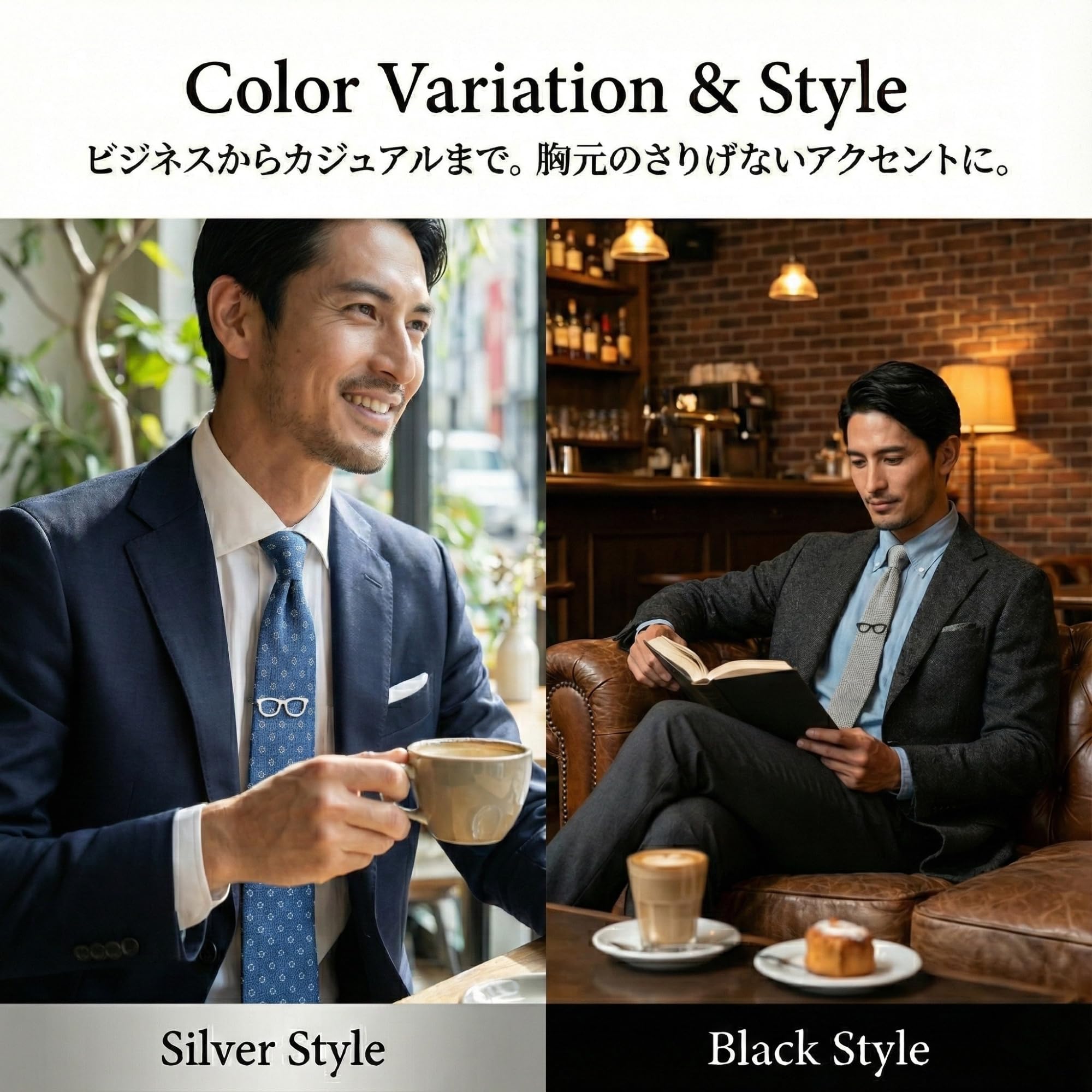 【送料無料】IROKOHA メガネネクタイピン メガネ型ネクタイピン おしゃれタイバー ...