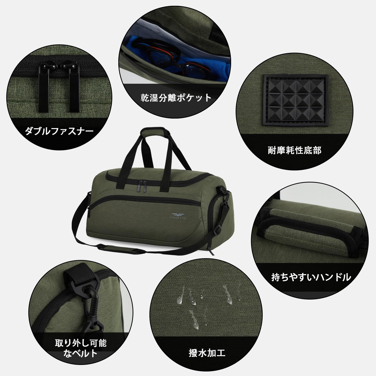 【送料無料】【GSG】ボストンバッグ 大容量 旅行バッグ 修学旅行 メンズ スポーツバックゴルフ シューズ収納付き ジム カバン 軽量 おしゃれ 人気 乾湿分離 4WAY 男女兼用 アウトドア 機内持込 グリーン 22062-35L plays23-10662724 PLAYS REGAL サンプル画像3