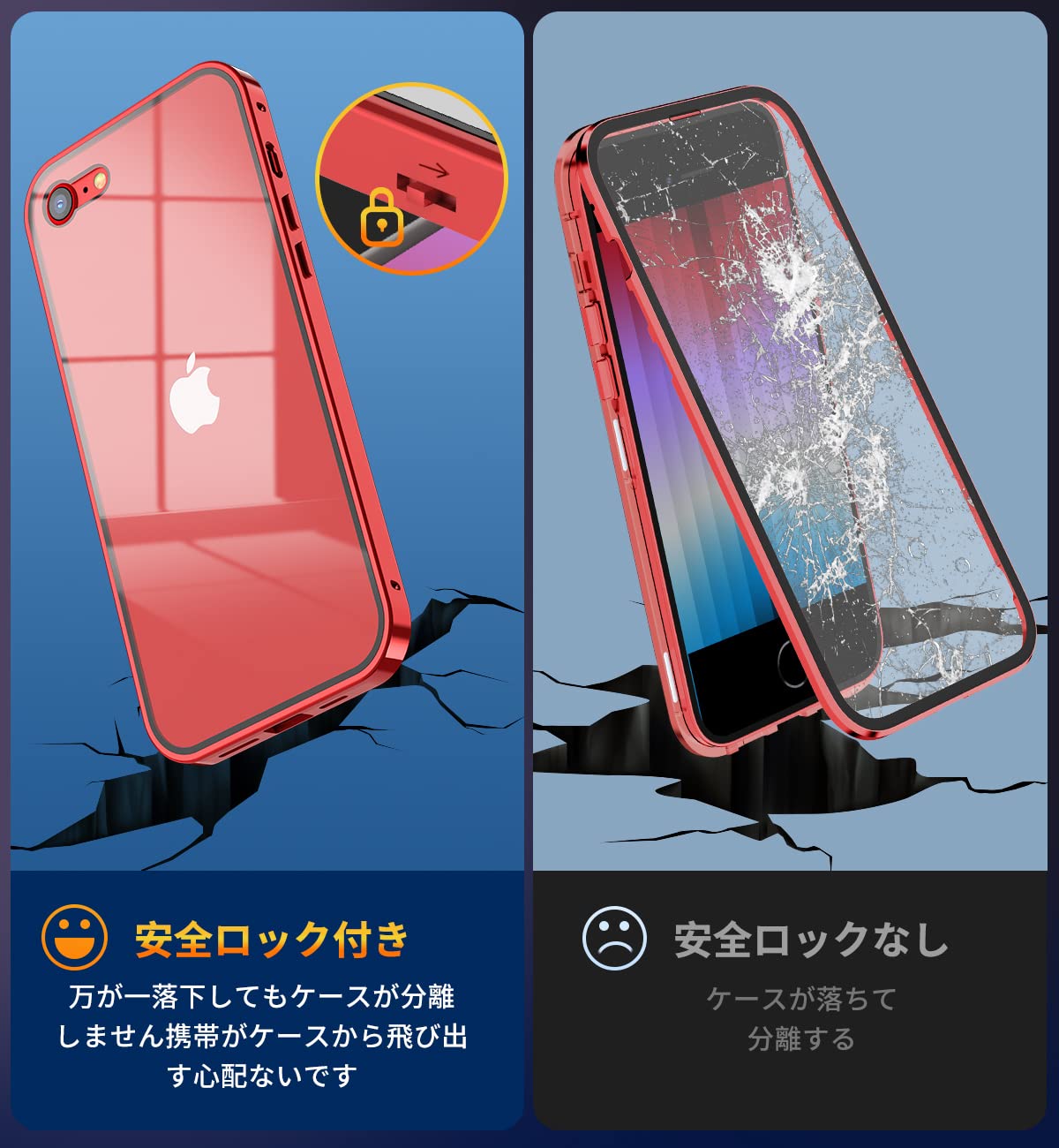 【送料無料】NIANGUO【ロック機能付き・自動ポップアップボタン】 iPhone SE3 用 ...