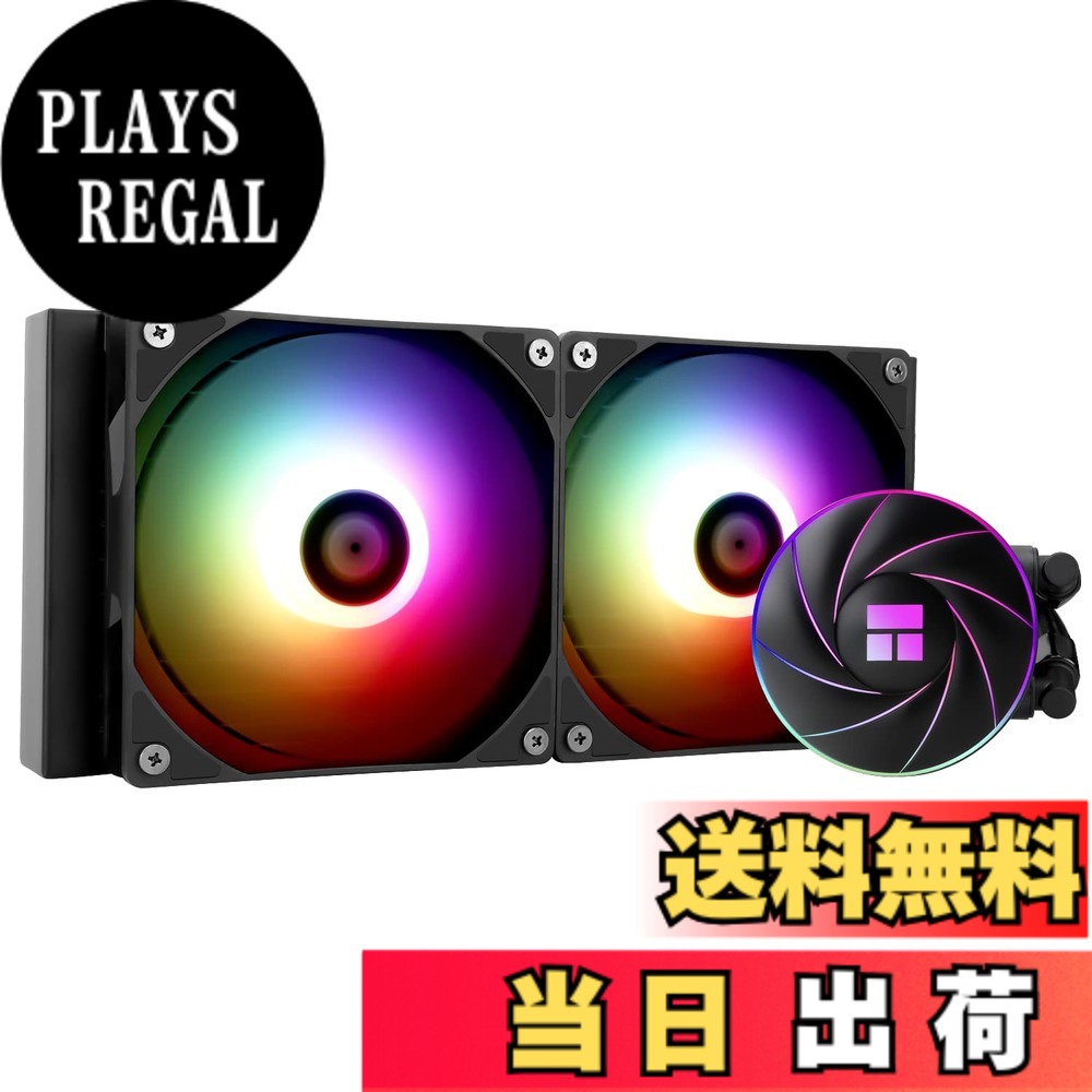【送料無料】Thermalright AQUA ELITE 240 ARGB 水冷CPUクーラー、240クーラーサイズ、120mm PWMファンx2、S-FDBベアリング、AMD/AM4、INTEL LGA1150/1151/1155/1156/1200/2011/1700 用ARGBオールインワン水冷クーラー。