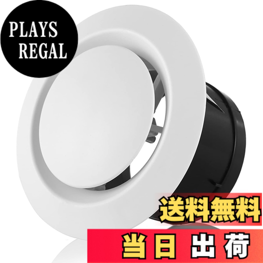 商品情報商品の説明主な仕様 【換気口】換気面サイズ：147mm、取り付け面サイズ：93mm、材質: ABS、通気口種類：回り開閉タイプ。通気口開け：反時計回り、通気口閉め：時計回り、おすすめ排気ホース接続サイズ：Φ100MM。【回り回転調整】換気口中央のパネルを反時計回り回転すると、換気口カバーは開けます。換気口中央のパネルを時計回り回転すると、換気口カバーは閉めます。通気口開閉の幅をご好みに自由調整可能です。【手入れ簡単＆側面調整弁】丸型換気口カバーはおしゃれな外観だけでなく、ガラリ換気口タイプと比べてホコリがたまりにくく、手入れもっと簡単です。換気口の側面に三つの調整弁があり、ダクトホースと接続時に、しっかり固定、落下しない設計です。【取付位置＆取付個数】給気口を設ける位置：なるべく部屋の上部に設置する。部屋面積30平米当たりφ150の通気口を最低2個以上設置するという基準を設けています。【安心の30日間返品フリー】商品の品質には万全を期しておりますが、万が一商品に不具合があった場合やご満足いただけなかった場合はお手数お掛けしますが、注文番号を添えて購入履歴より弊社までご連絡ください。