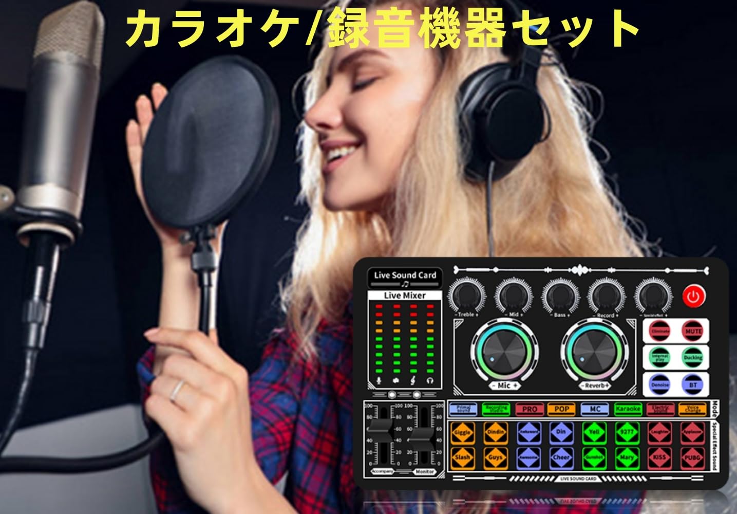 【送料無料】BONKYO カラオケセット家庭用 DJ ミキサー セット F999 ライブ サウン...