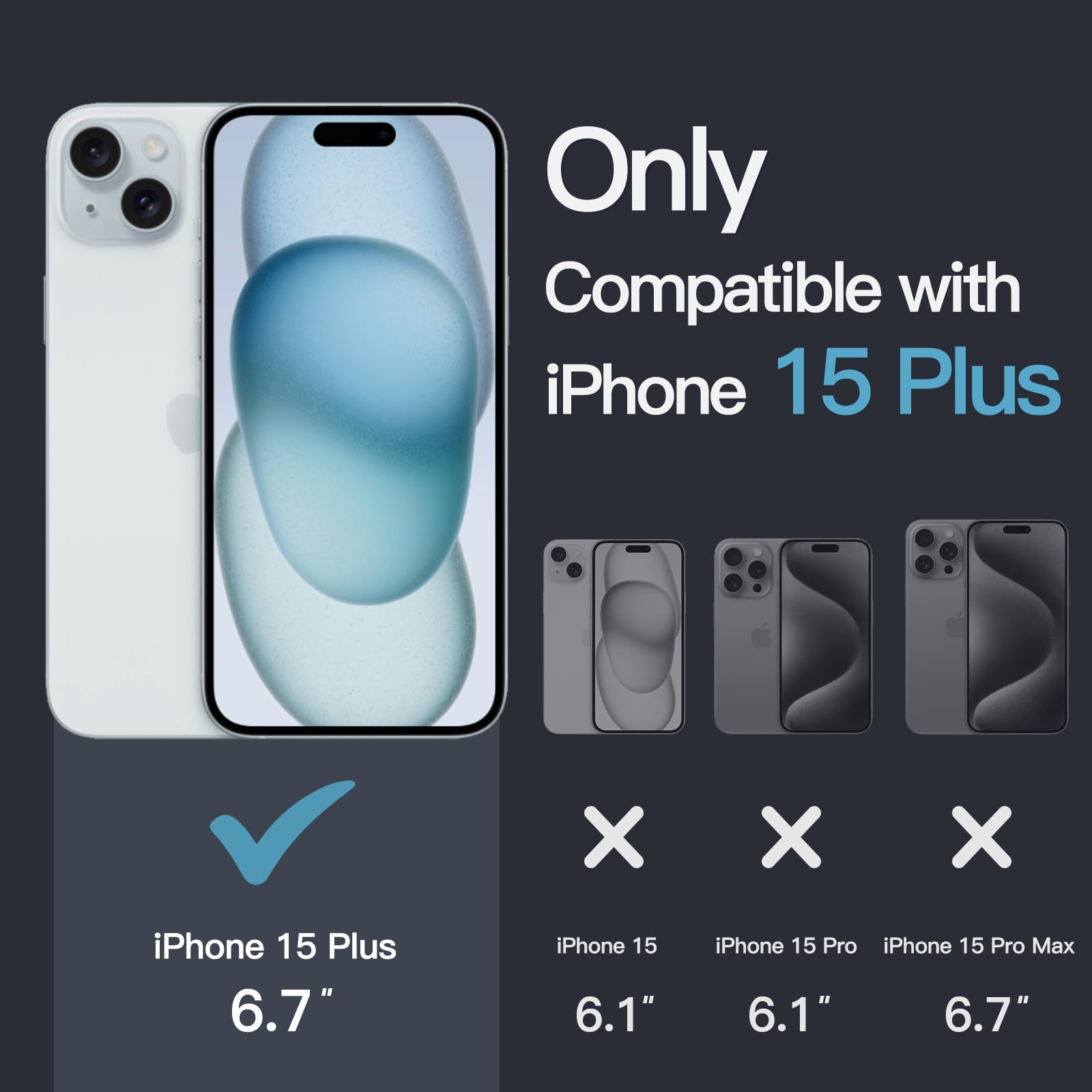 【送料無料】JETech iPhone 15 Plus 6.7インチ用 マグネット ケース MagSafe ワイ...