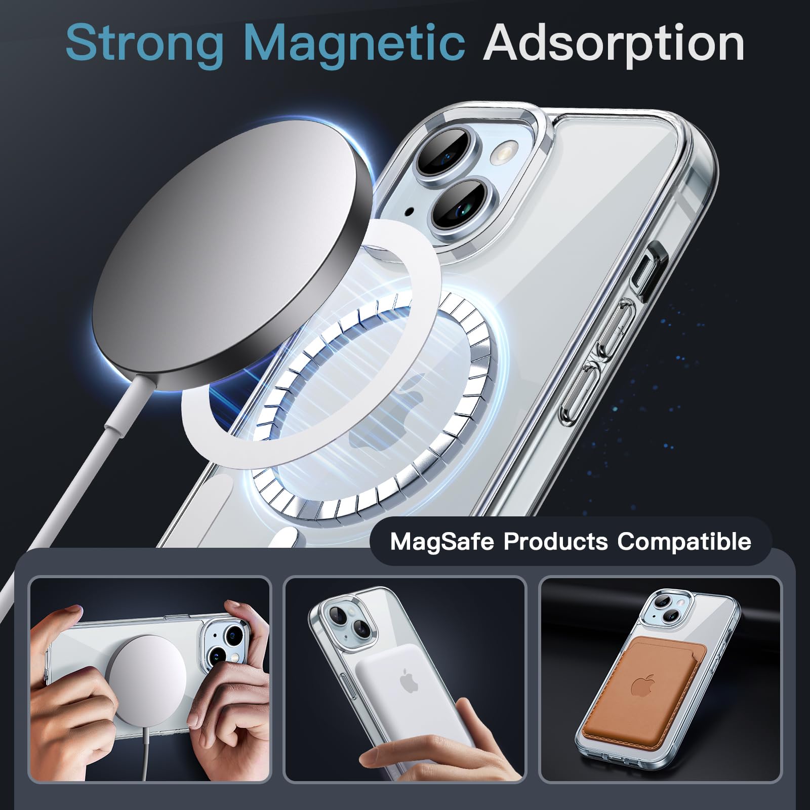 【送料無料】JETech iPhone 15 Plus 6.7インチ用 マグネット ケース MagSafe ワイ...