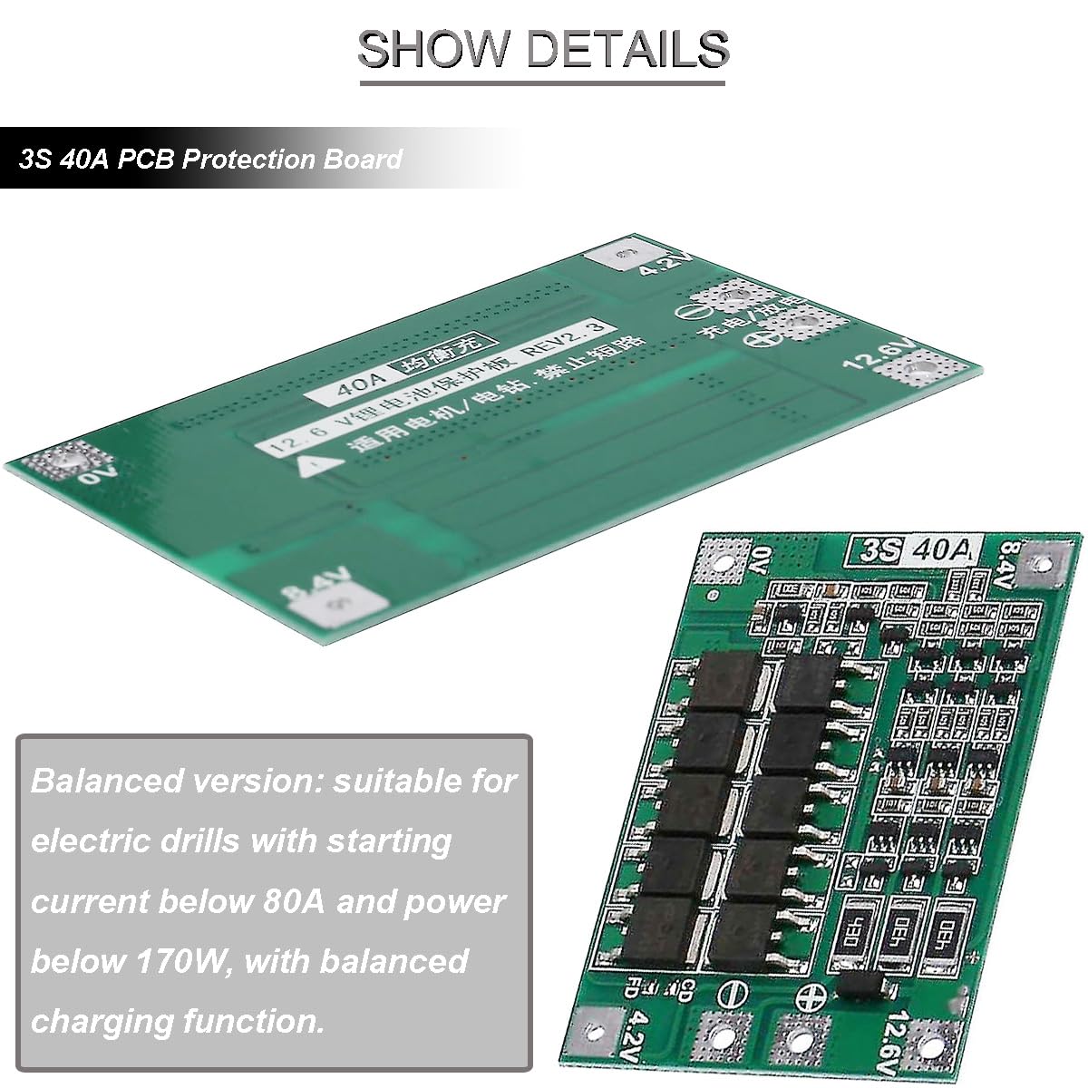【送料無料】Youmile 4個 PCB保護ボード18650リチウム電池保護ボード3S 40Aリチウ...