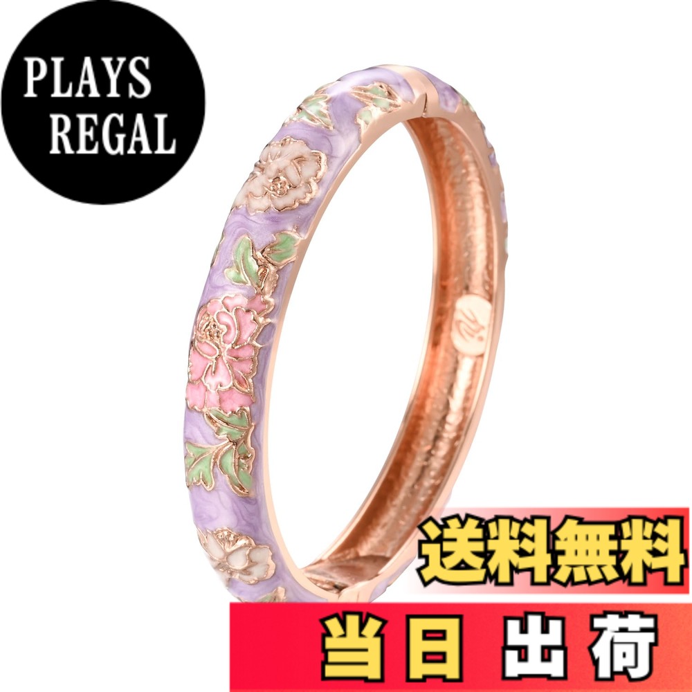 Bangles - 【送料無料】[wynameleri] 上品なレディースバングル 七宝焼工芸 幸運を運ぶ 腕輪 おしゃれなブレスレット