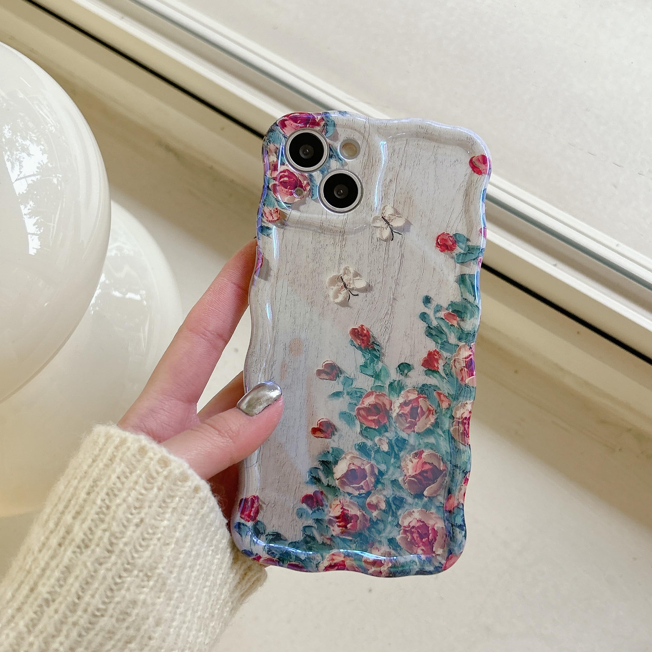 【送料無料】QLTYPRI iPhone 12 用 ケース TPUカバー おしゃれ 韓国 可愛い 花柄 ...