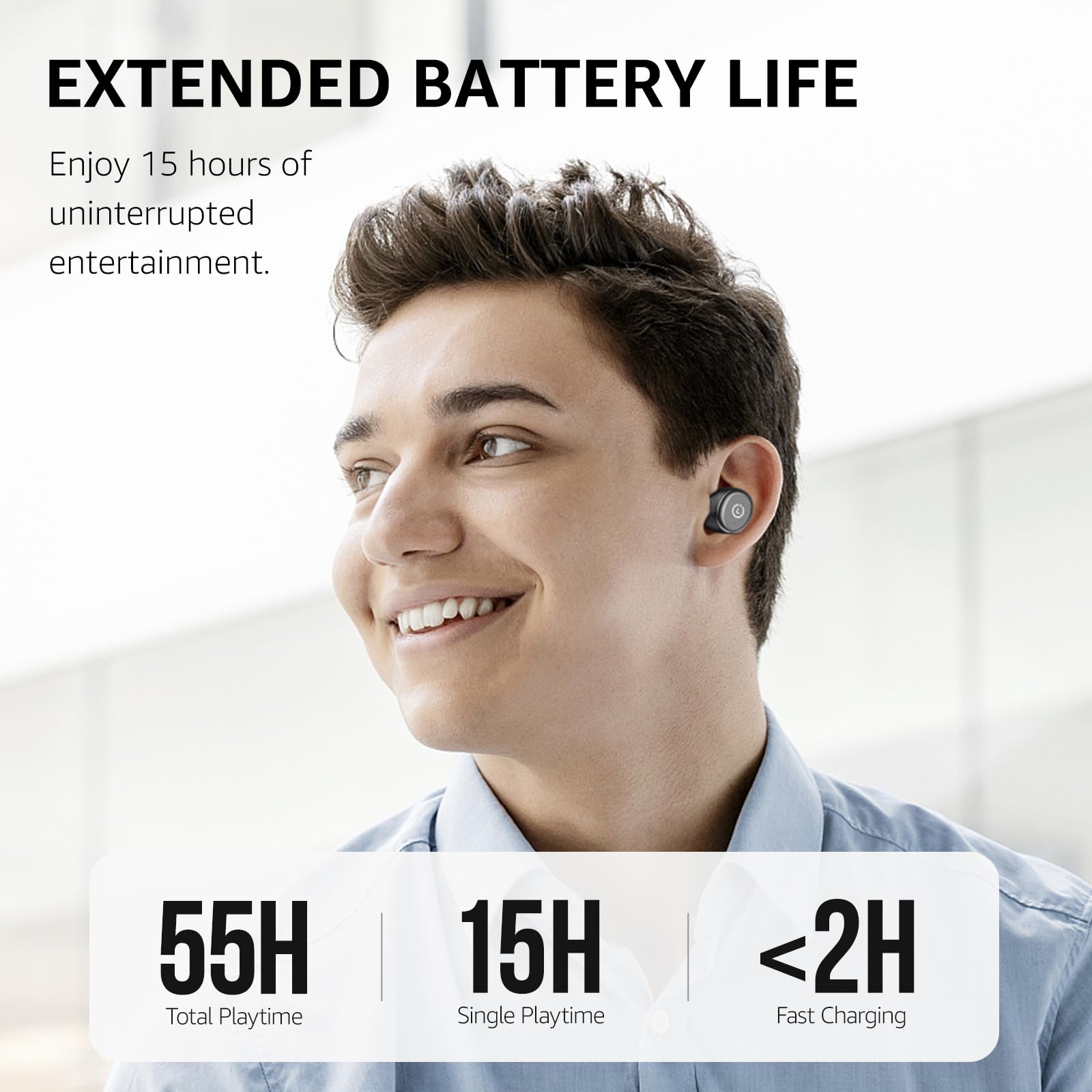 【送料無料】TOZO T10 イヤホン bluetooth ワイヤレスイヤホン 中低音域 暖色系音質 小型軽量 マイク付き 通話時ENC ノイズキャンセリング カスタムEQ アプリ対応 IPX8相当の防水性能 最大約55時間の連続再生 ぶるーとゅーす イヤフォン USB-C急速充電 ワイヤレス充電 カ plays23-10205308 PLAYS REGAL サンプル画像3