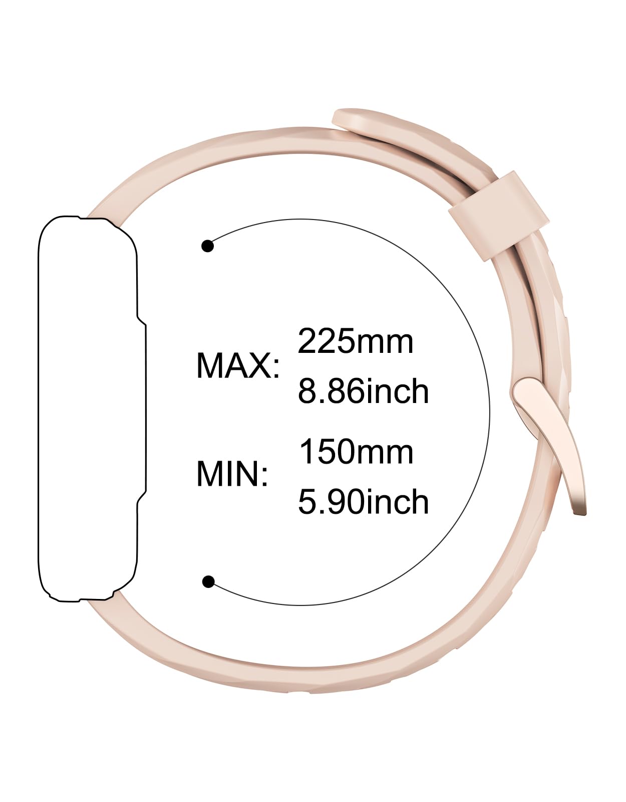 【送料無料】Dakofied スマートウォッチ交換用バンドストラップ 22mm (ピンク) plays23-10484529 PLAYS REGAL サンプル画像3