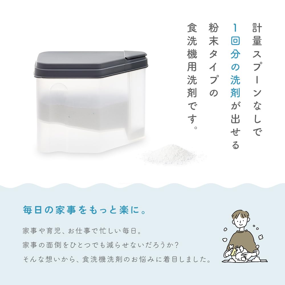 【送料無料】アイメディア(Aimedia) 食洗機洗剤 食器用 粉末洗剤 200g+900g 日本製 計量ケース付 ひとふり君 計量 簡単 洗剤ケース 意匠登録済 洗浄 除菌 食器洗い機 庫内もキレイ 界面活性剤不使用 詰め替え用 キッチン plays23-11864343 PLAYS REGAL サンプル画像3