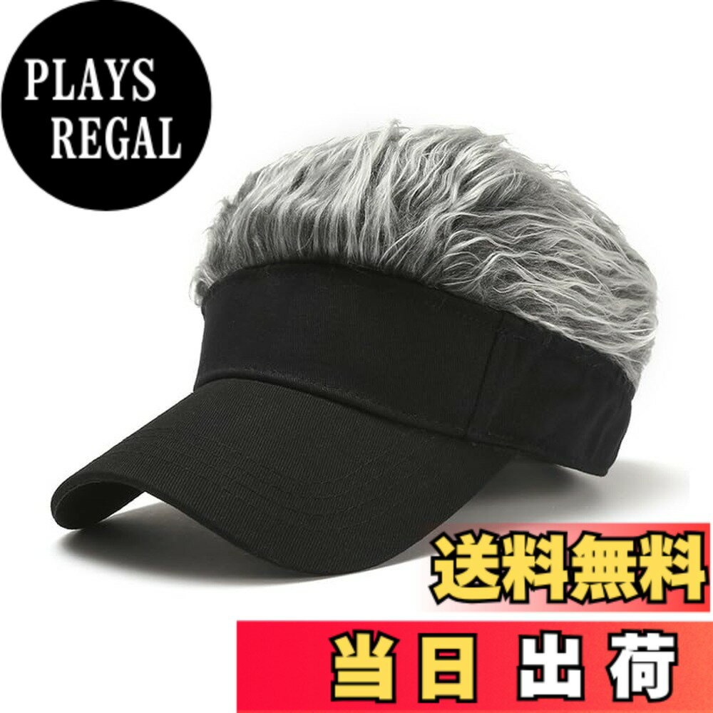 【送料無料】[Cirsaeur] 黒 ヘアバイザー かつら付きサンバイザー ウィッグ付ヘア コスチュ ...
