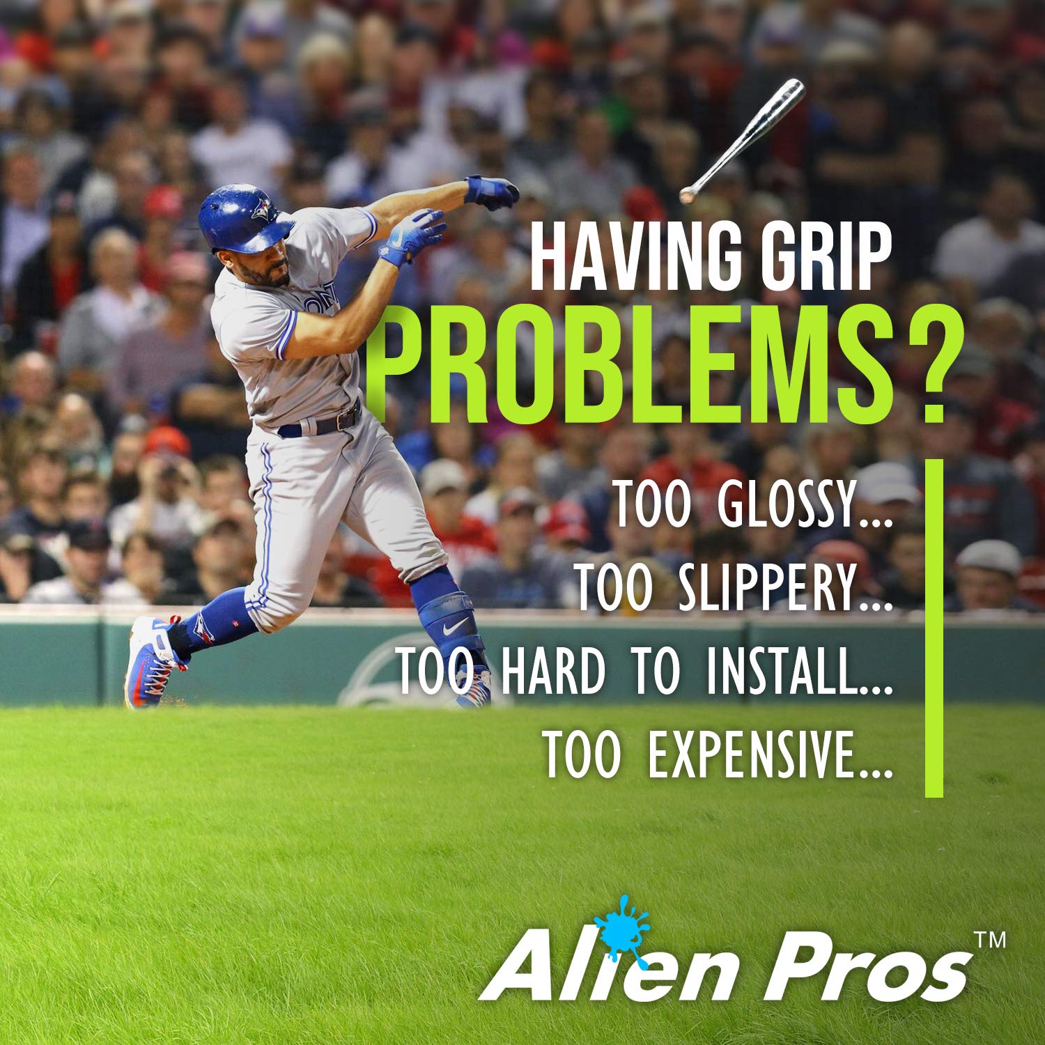 【送料無料】ALIEN PROS バットグリップテープ 野球用 1.1mm プレカットとプロ品質...
