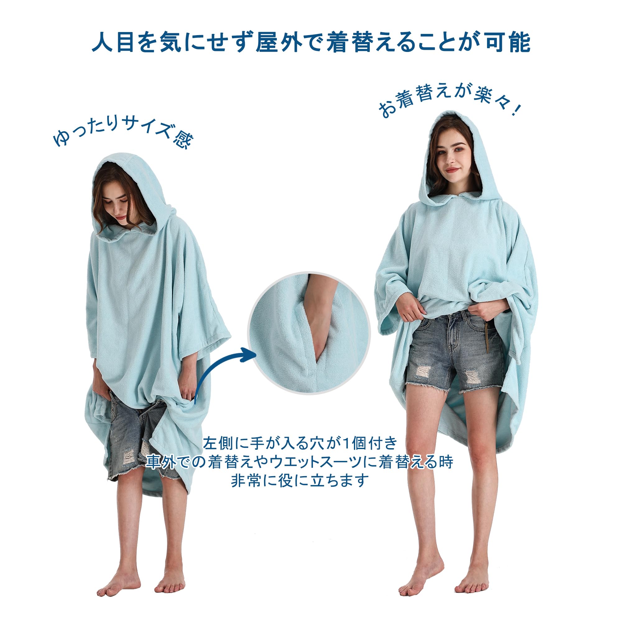 【送料無料】Winthomeお着替えポンチョ タオル サーフィンポンチョ 着替えタオル ...