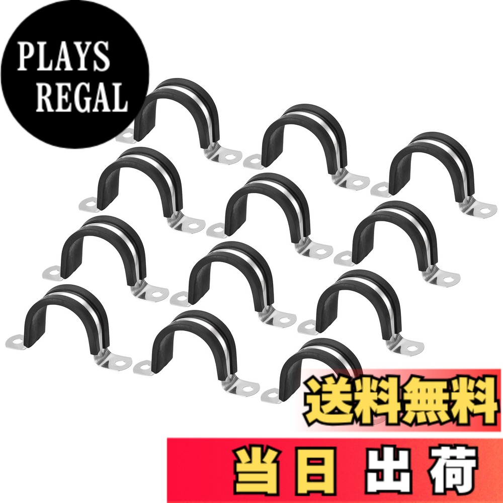 【送料無料】Edinstry パイプストラップ リジッドパイプストラップ 12個 M38 テンションチューブクリップクランプ ブラケット チューブハンガー パイプクランプ 固定用フック 304ステンレス 幅18mm