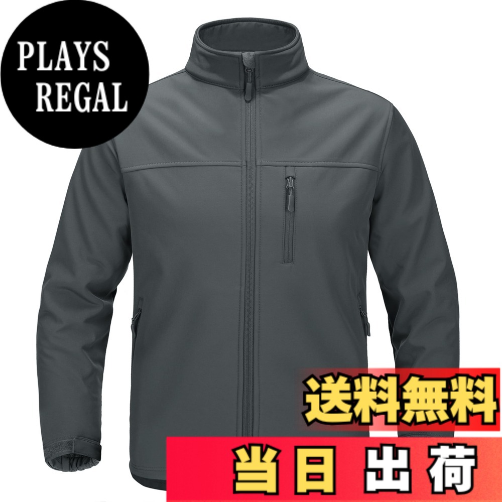 【送料無料】[KEFITEVD] アウター メンズ 冬 ジャケット 防寒 裏ボア ウインドブレーカー 防風 ライダースジャケット バイク 釣り 作業服 撥水加工 ジャンパー スタンドカラー ダークグレー 3XL
