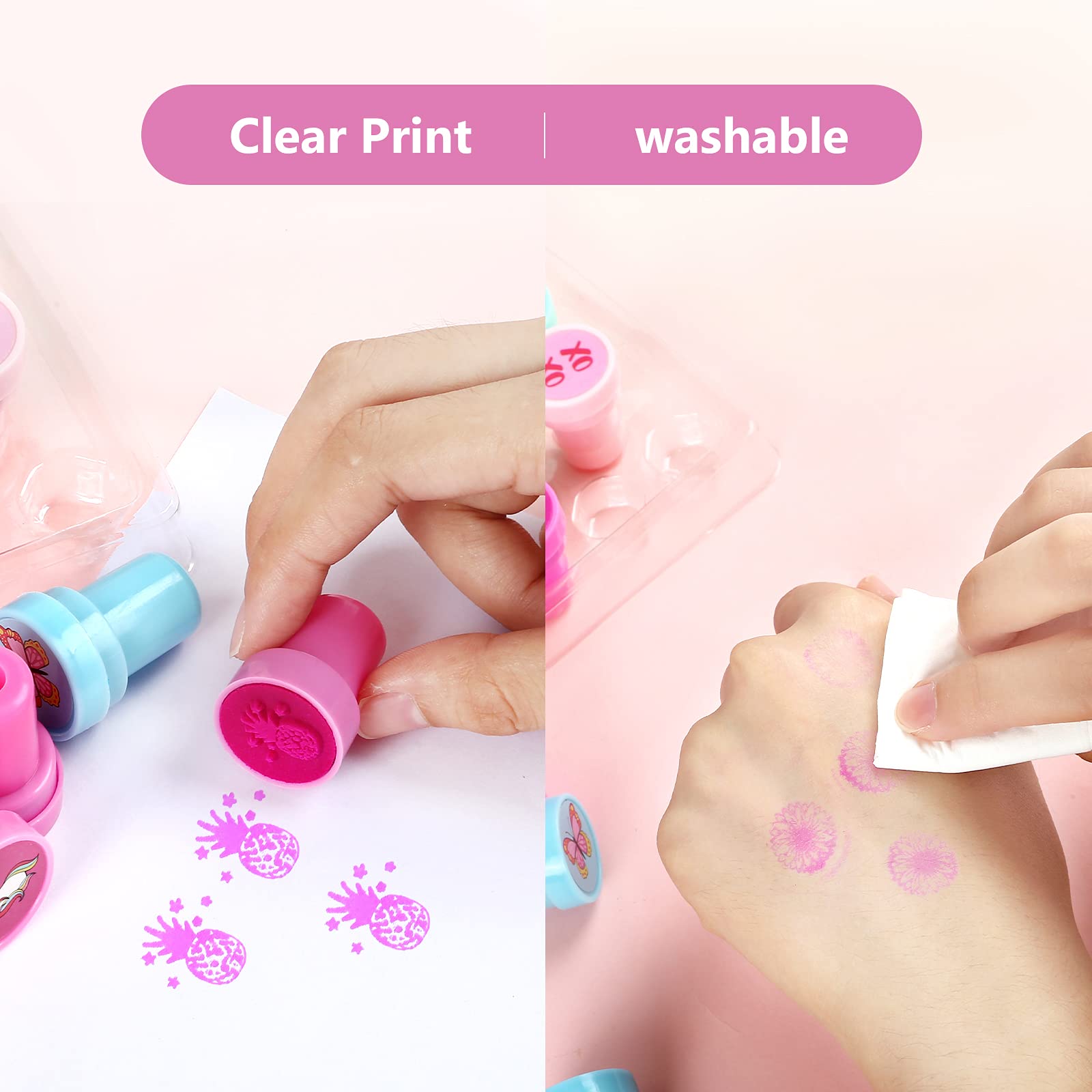 【送料無料】Kesote スタンプ かわいい 女の子 26個セット 景品 おもちゃ 縁日 夏...