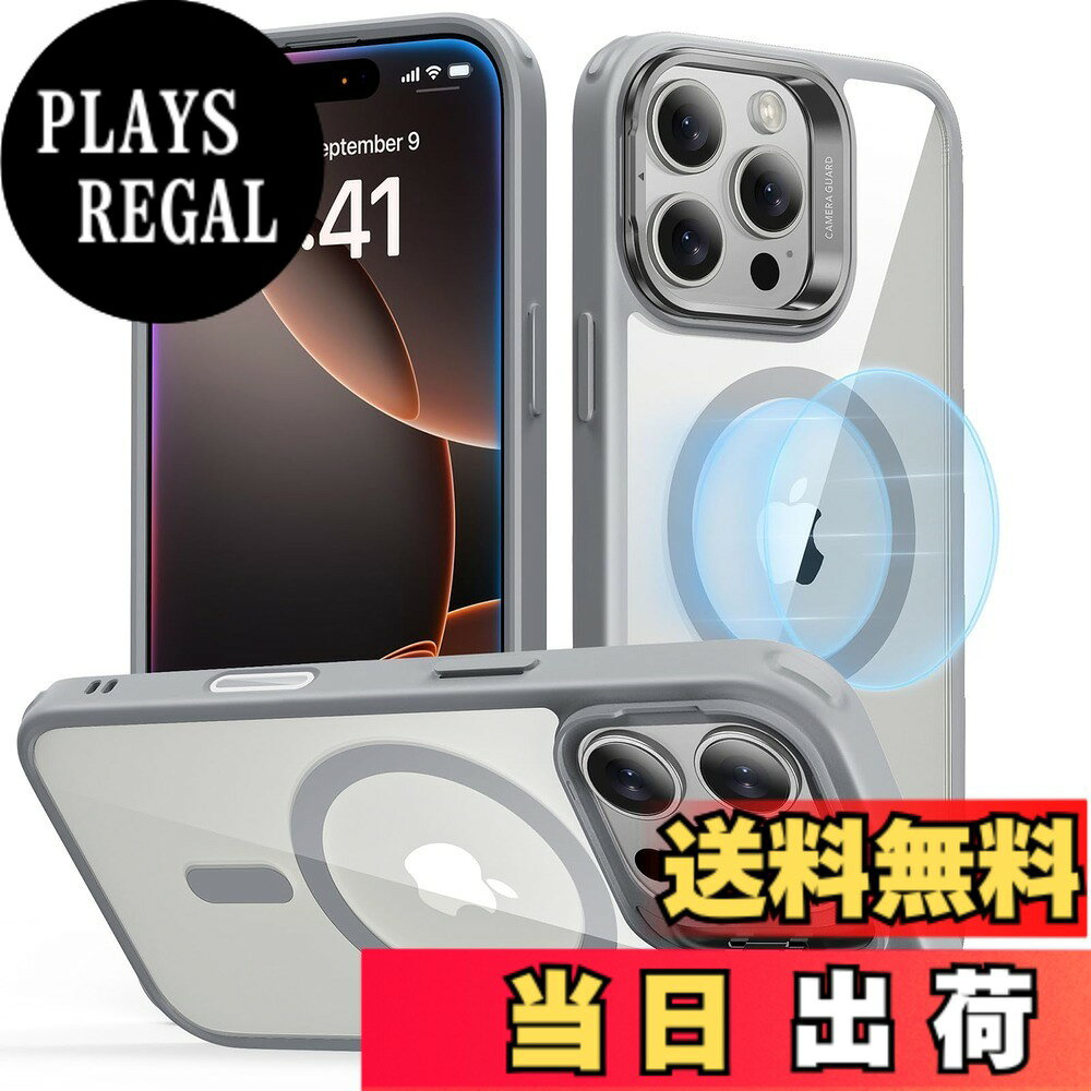 商品情報商品の説明主な仕様 【対応機種】iPhone 16 Pro 専用です。カメラレンズフィルムや内蔵カメラレンズフィルムは含まれません。対応機種：いphone16pro ケース【より強力な磁気吸着】1,500 gの吸着力を持つ強力な内蔵磁石により、素早く簡単にワンタッチでワイヤレス充電が可能で、MagSafeアクセサリーを確実に吸着します。対応機種：いphone16pro ケース【調節可能な隠れスタンド】折りたたんだときにカメラのフレームに隠れるように配置され、MagSafeリングを100%妨げず、いつでもどこでも自由に調整でき、安定した角度で動画を視聴できます。対応機種：iphone16pro ケース【長持ち設計】頑丈で耐久性のある亜鉛合金により、いつでも新品のような輝きを維持。ヒンジは3,000 回以上の使用後も強度が維持されること実験済み。対応機種：iphone16pro ケース【米軍MIL規格の保護】衝撃吸収エアガードコーナーと隆起したスクリーンエッジ、カメラガードの組み合わせにより、落下、衝突、傷から保護します。対応機種：iphone16pro ケース【全面的なカスタマーサポート】詳細なセットアップビデオとよくあるご質問、12ヶ月フル、生涯対応、個別サポート。