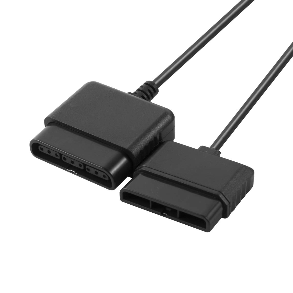 PLAYS REGALの【送料無料】TENINYU PS2コントローラー延長ケーブルコード 6フィート/1.8m PS2ゲームコンソール用コントローラー延長 2パック 色：ブラック、サイズ：6 feet｜アングル2