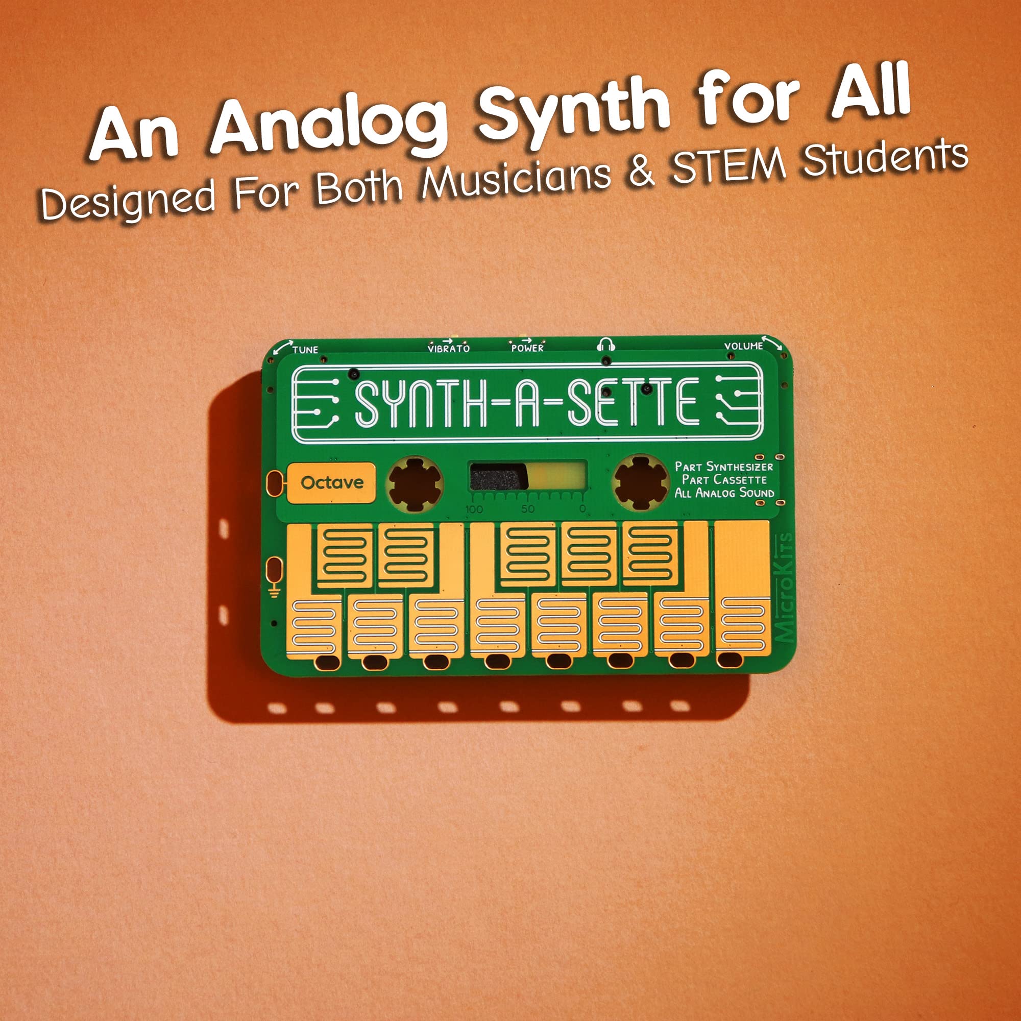 【送料無料】MicroKits Synth-a-Sette｜シンサセット｜ポケットサイズ｜アナログシンセサイザー｜音楽ガジェット｜バナナで演奏できる電子楽器キット 色：ホワイト plays23-12134267 PLAYS REGAL サンプル画像3