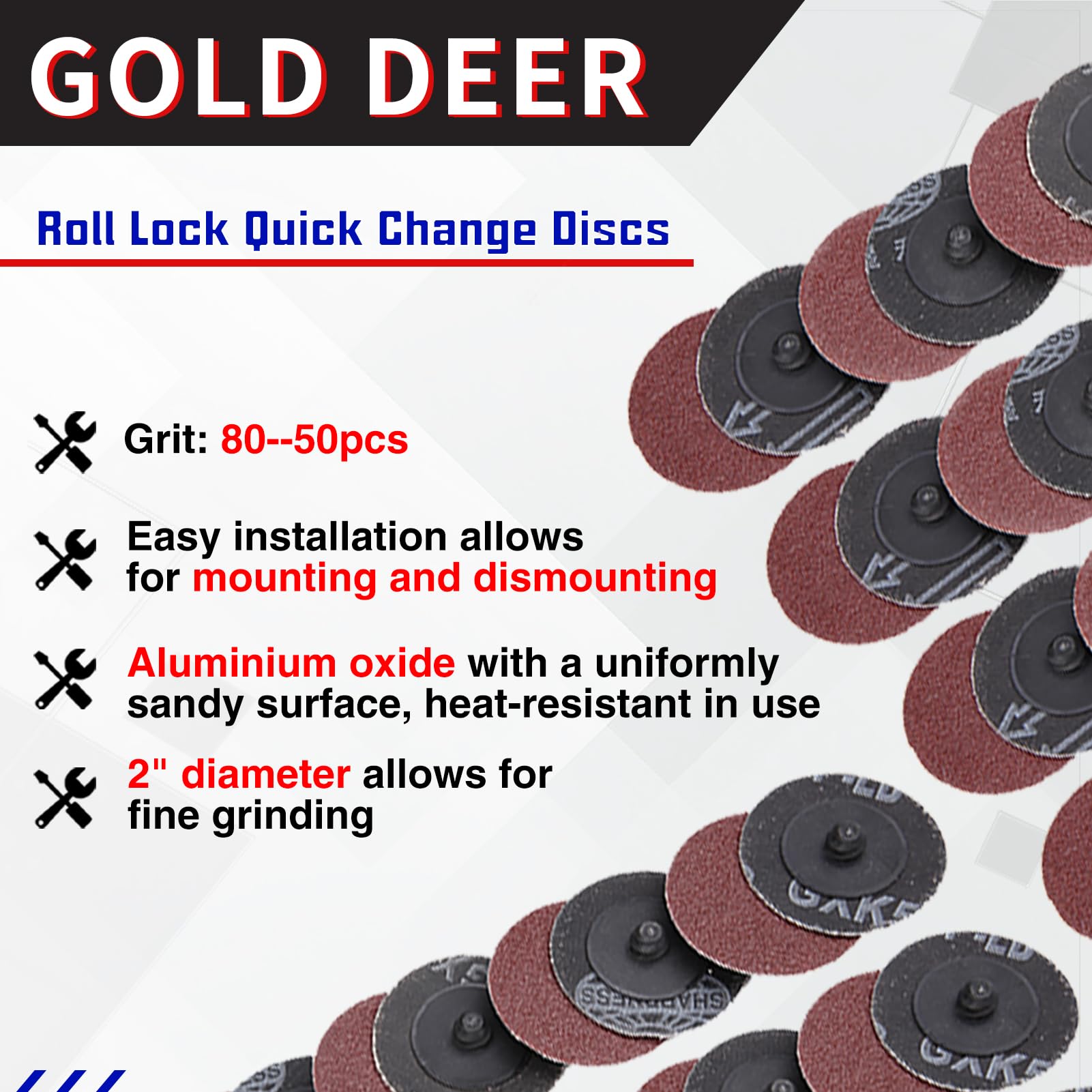 【送料無料】GOLD DEER ロールロック サンディングディスク丸型 小型 クイックチェ...