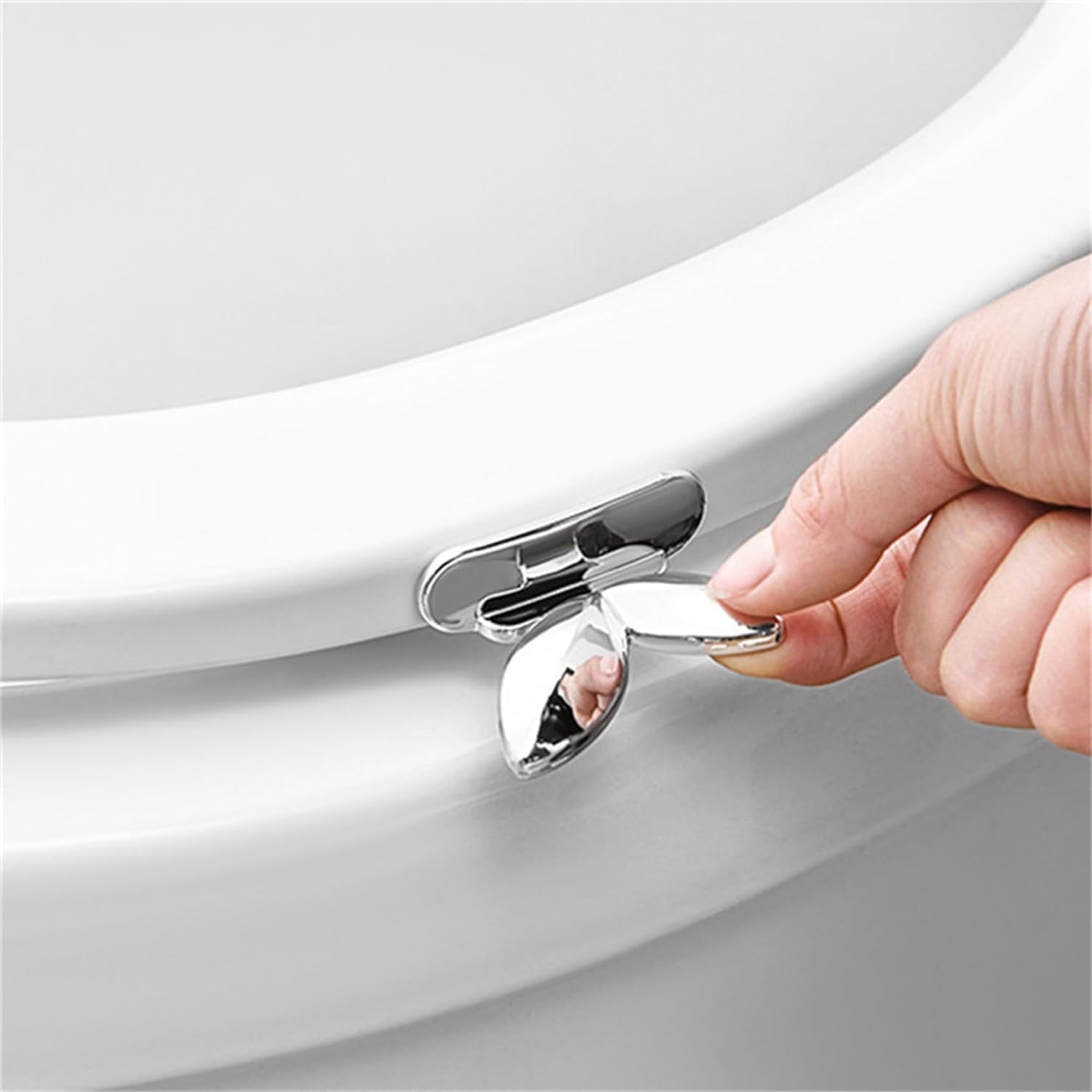 【送料無料】シルバー トイレシートカバーリフター 葉っぱ 便座ハンドル 便座の持ち手 便利 粘着性 旅行 ホーム バスルーム トイレシートリフター 色：シルバー、サイズ：1 plays23-12144516 PLAYS REGAL サンプル画像2