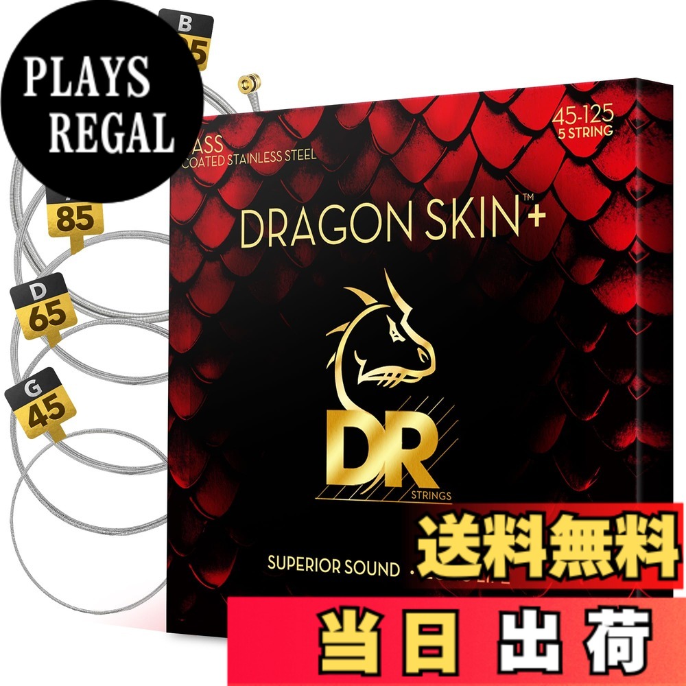 【送料無料】DR Strings (デーアール) 5弦 ベース弦 ステンレスを巻弦に採用 DBS5-...