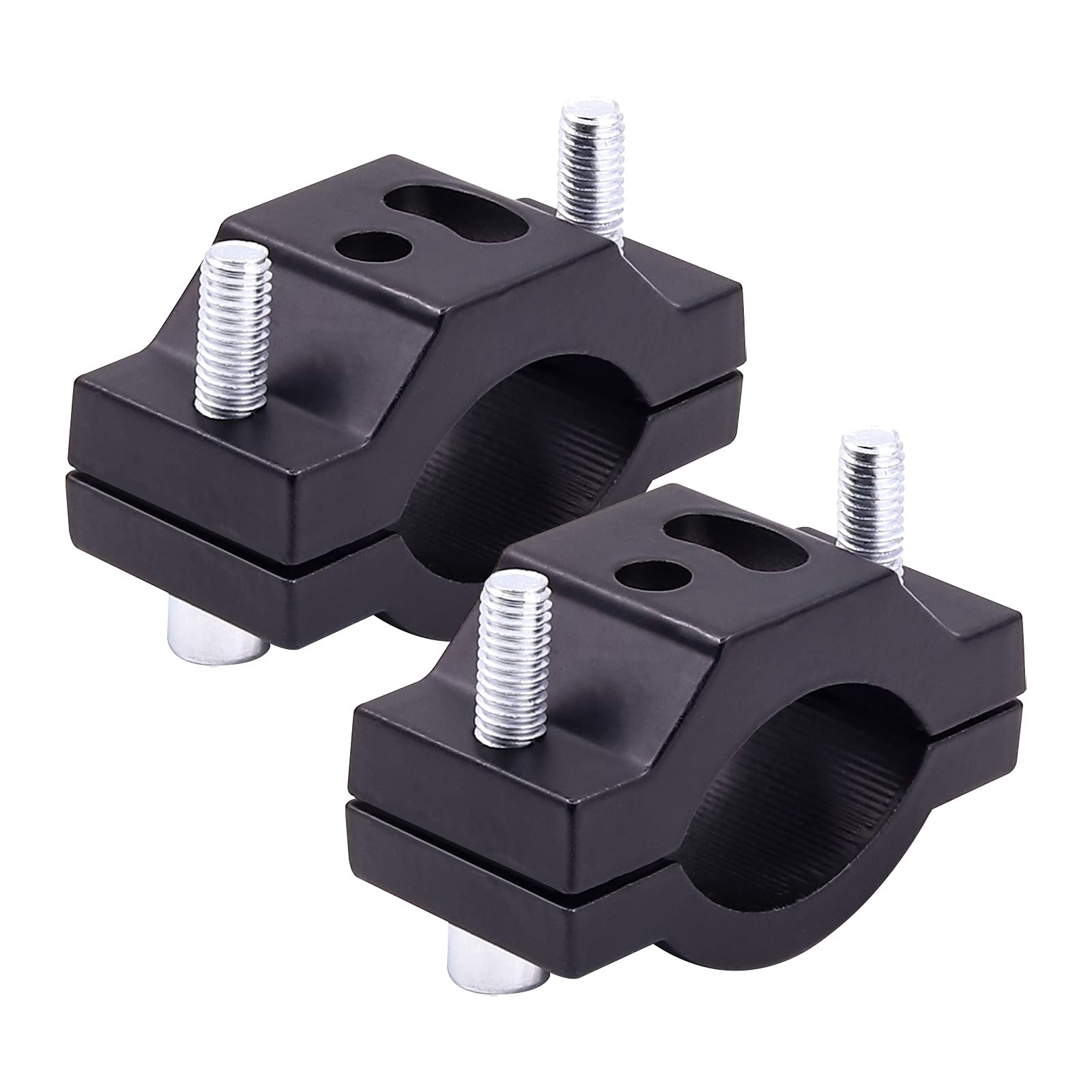 【送料無料】X-STYLE バイク ステー 作業灯 ブラケット 挟み込み 取り付けステー Φ21-35mm バイク 前照灯 補助灯 作業灯 デッキライト サーチライト ワークライト 固定 取付金具 2個セット 色：黒、サイズ：Φ18-27mm
