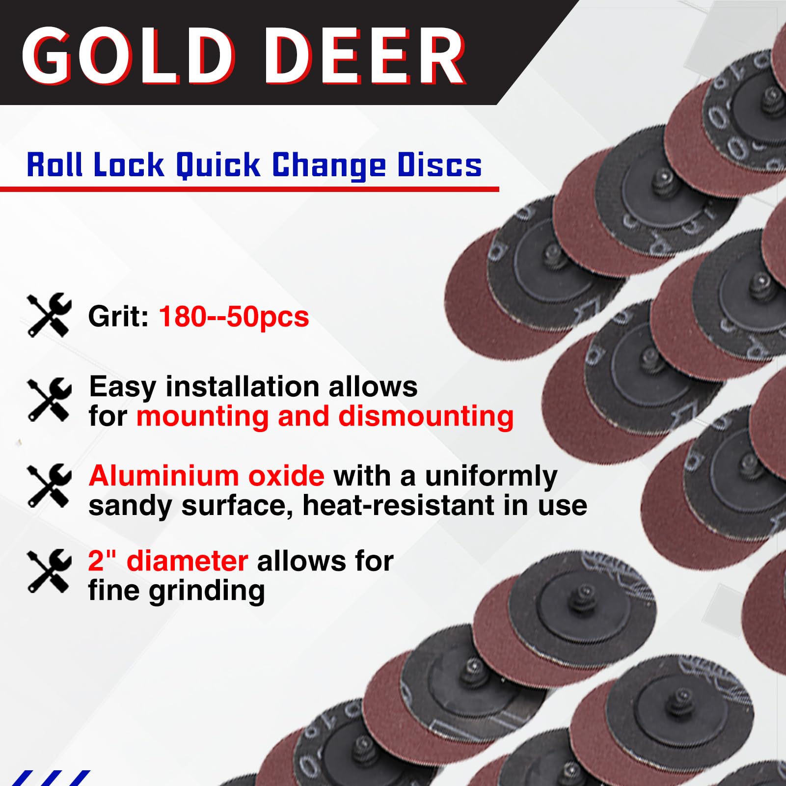 【送料無料】GOLD DEER ロールロック サンディングディスク丸型 小型 クイックチェ...