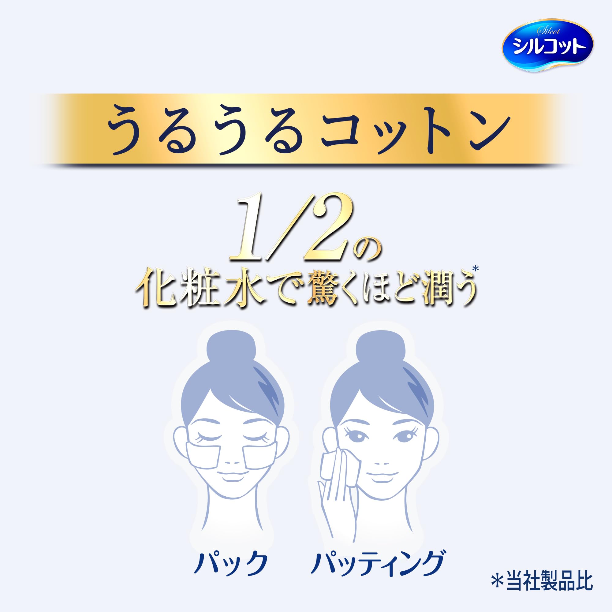 PLAYS REGALの【送料無料】シルコット うるうるコットン スポンジ仕立て 40枚入 サイズ：40シート (x 36)｜アングル2