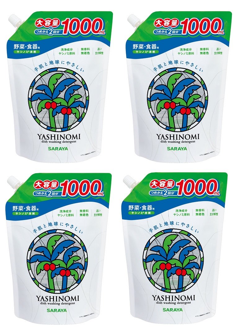 【送料無料】【まとめ買い】サラヤ ヤシノミ洗剤 スパウト詰替用 1000mlx4個 サイ...