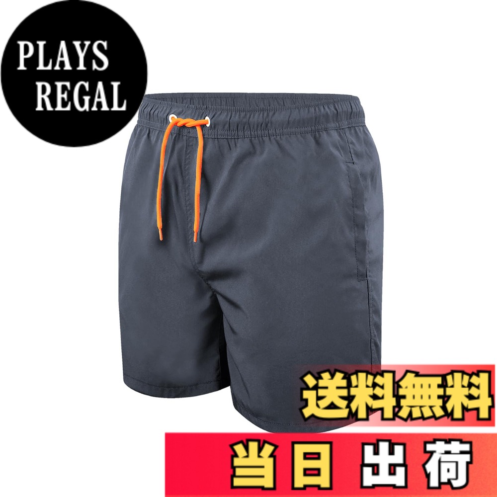 【送料無料】[SUNDAY ROSE] 水着 メンズ サーフパンツ 海パン インナー付き 通気 海水パンツ 男性 水陸両用 速乾 ボートショーツ 大きいサイズ 色：ダークグレー、サイズ：M