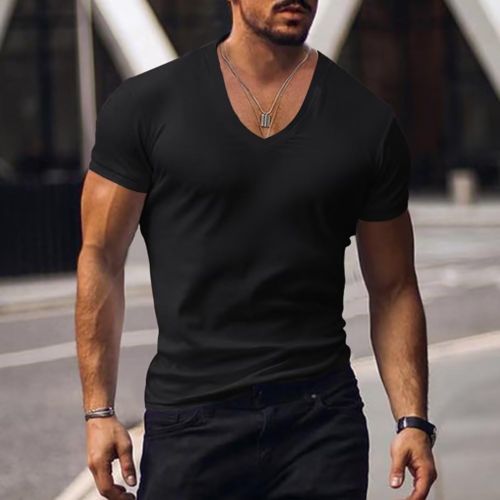 【送料無料】[メチーエング] メンズ トレーニングウェア Tシャツ 半袖 Vネック 速乾 ストレッチ 筋トレ スポーツシャツ フィットネス 色：ホワイト、サイズ：L plays23-11706917 PLAYS REGAL サンプル画像3