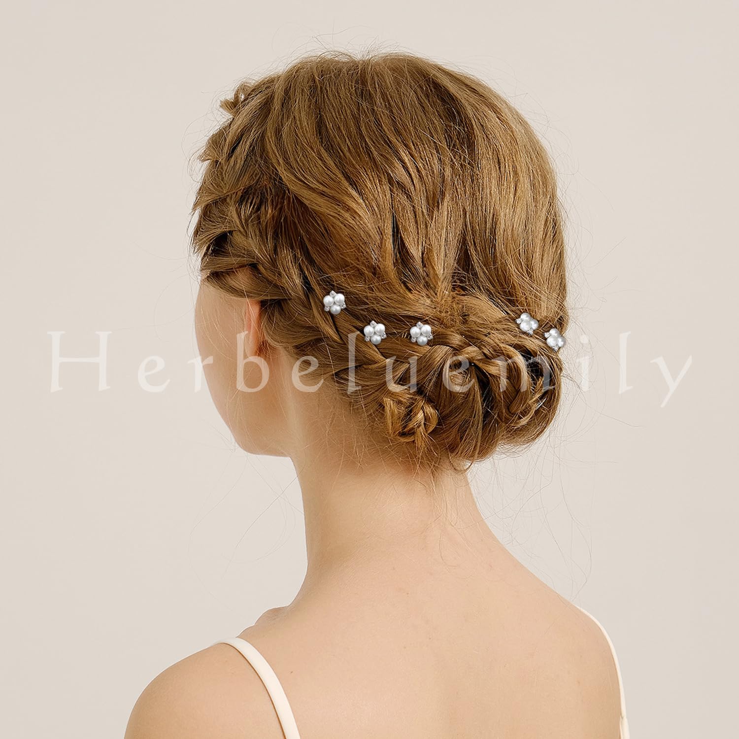 【送料無料】[Herbeluemily] パールピン 髪飾り パール Uピン ヘアアクセサリー ヘ...