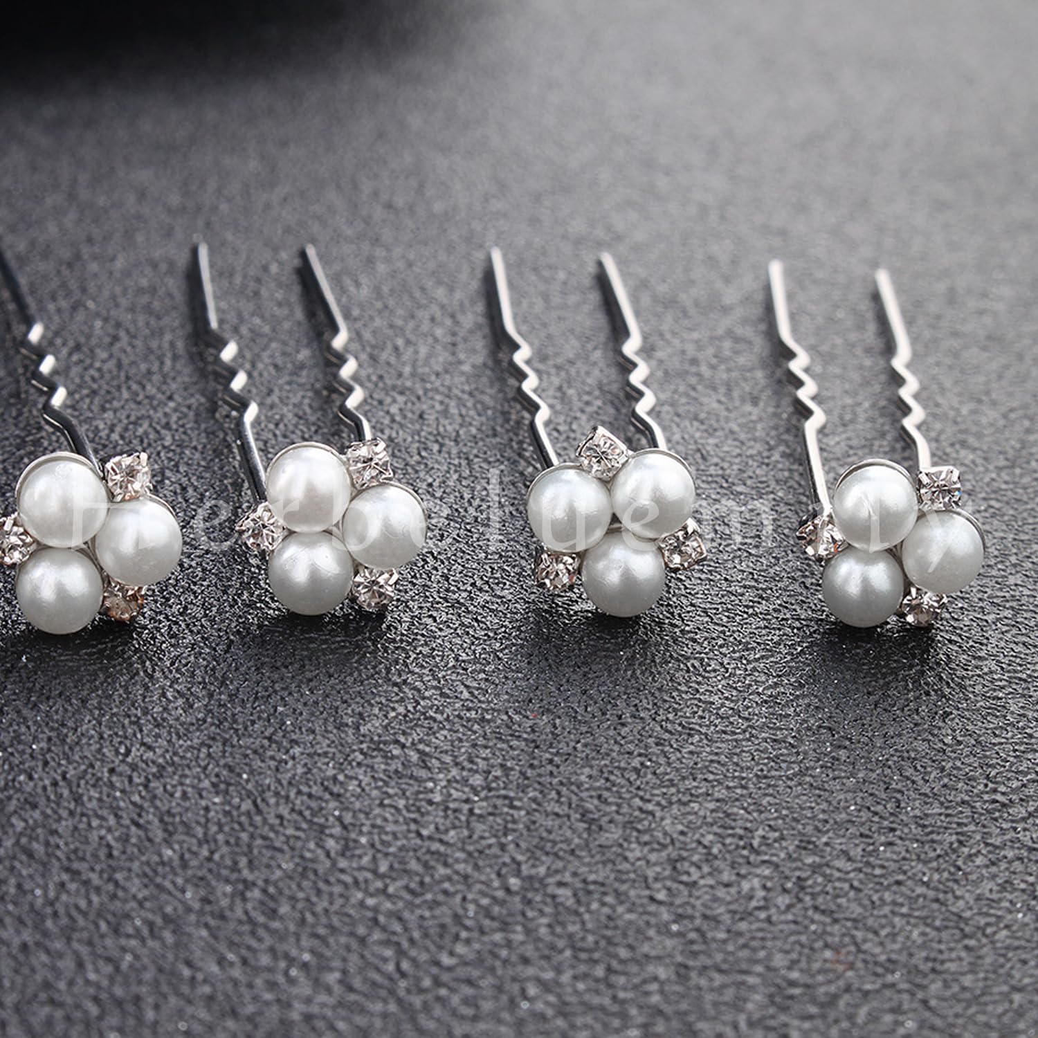 【送料無料】[Herbeluemily] パールピン 髪飾り パール Uピン ヘアアクセサリー ヘ...